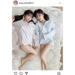 #ババババンビ・岸みゆ＆宇咲、美脚見せつけのパジャマ姿に添い寝希望！