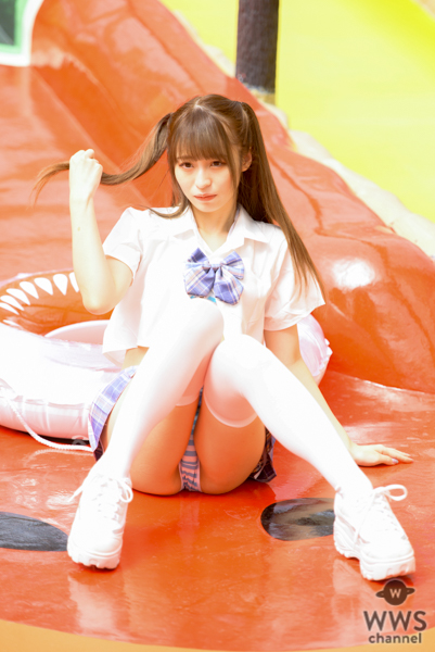 【写真12枚】綺星★フィオレナード・猫宮りな、フェチ制服コスチュームで縞ビキニチラ見せ！＜SUMMERLAND IDOL CARNIVAL＞