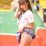 【写真12枚】綺星★フィオレナード・猫宮りな、フェチ制服コスチュームで縞ビキニチラ見せ!<SUMMERLAND IDOL CARNIVAL>