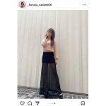 NMB48・貞野遥香、シースルースカートから美脚チラリ