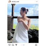 新海まき、露天風呂であらわなバスタオルショット公開！