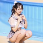【写真特集 10枚】にゅ〜わ・桜井もも、刺激的な透けセーラー服に熱視線！＜近代麻雀水着祭2022＞