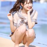 【写真特集 10枚】にゅ〜わ・桜井もも、刺激的な透けセーラー服に熱視線！＜近代麻雀水着祭2022＞