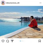 HKT48・田中美久、赤ドレスからのぞかせる透明美脚で視線釘付け！