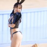 【写真特集 16枚】にゅ〜わ・本間のゆり、下乳こぼれる黒うさぎコスチュームでギリギリ攻め!<近代麻雀水着祭2022>