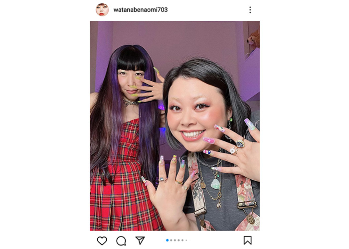 渡辺直美、芸術的な唯一無二の手書きネイルショットを披露！「ネイルセンスエグい」と称賛！