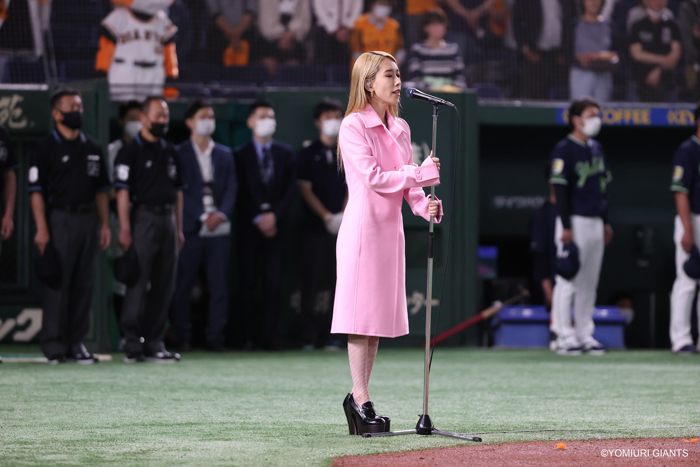 加藤ミリヤ、読売ジャイアンツ公式戦で国歌独唱「とても気迫を感じました」