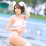 【写真 6枚】看護学生・ゆらの、猫耳付きのガーリー×セクシーな水着姿で視線釘付け！＜近代麻雀水着祭2022＞