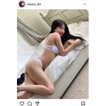 藤川らるむの寝そべりショットで魅せる抜群プロポーション！