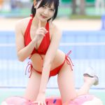 【写真特集 7枚】dela・藤本南、鮮烈な赤ビキニで魅せる透明美ボディで釘付け！＜近代麻雀水着祭2022＞