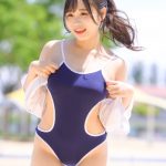 【写真特集 10枚】にゅ〜わ・本間のゆり、スク水風水着で美尻披露!<近代麻雀水着祭2022>