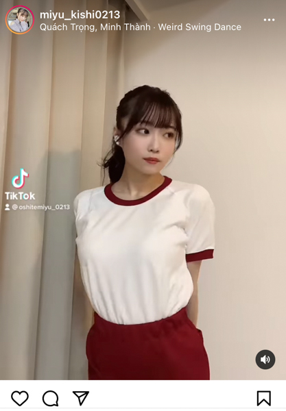 #ババババンビ・岸みゆ、体操着姿でセクシーダンス動画を公開「永遠に見てる！