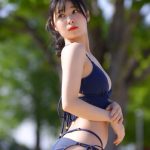 【写真特集 14枚】三田のえ、ポニーテールを揺らす振り向きショットで視線を誘う＜近代麻雀水着祭2022＞