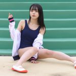 【写真特集 15枚】浪速猫（なにわキャッツ）・エレナ、まるで水泳部のマネージャーなスクール水着姿を届ける！＜近代麻雀水着祭2022＞
