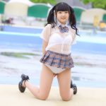 【写真 5枚】Teamくれれっ娘！・高橋美鈴、透けシャツセクシーな白ビキニに熱視線！＜近代麻雀水着祭2022＞