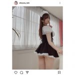 伊藤しずな、きわどすぎるメイド姿で美尻を見せつけるバックショット公開！
