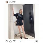トリンドル玲奈、セットアップのショーパンで生脚美脚を大胆披露！
