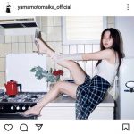 山本舞香、キッチンで美しい脚と曲線美を大胆披露！