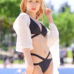 【写真特集 7枚】ルカイチバン、金髪×透明ボディで視線釘付け！＜近代麻雀水着祭2022＞