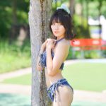 【写真特集 7枚】夏目まどか、デニムビキニで魅せるくびれラインを大胆披露！＜近代麻雀水着祭2022＞