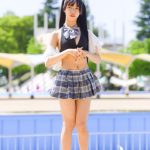 【写真特集 10枚】イロハサクラ・朝比奈めいり、黒髪なびかせた美麗プロポーションで視線釘付け＜近代麻雀水着祭2022＞