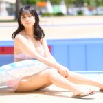 【写真特集 11枚】天使もも、ガーリーな花ビキニでふっくらバスト披露！＜近代麻雀水着祭2022＞