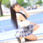 【写真特集 10枚】イロハサクラ・朝比奈めいり、黒髪なびかせた美麗プロポーションで視線釘付け＜近代麻雀水着祭2022＞