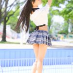 【写真特集 10枚】イロハサクラ・朝比奈めいり、黒髪なびかせた美麗プロポーションで視線釘付け＜近代麻雀水着祭2022＞