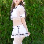 【写真特集 9枚】may in film・小槙しゅか、スケスケなセーラー服姿で透明ボディ披露！＜近代麻雀水着祭2022＞