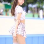 【写真特集 9枚】きみとのワンダーランド・桜田華奈、ミニスカ制服でくびれボディチラ見せ！＜近代麻雀水着祭2022＞