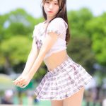【写真特集 9枚】きみとのワンダーランド・桜田華奈、ミニスカ制服でくびれボディチラ見せ！＜近代麻雀水着祭2022＞