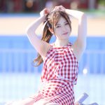 【写真特集 18枚】it's sunny・松尾美侑、夕陽に照らされた透明肌にうっとり<近代麻雀水着祭2022>