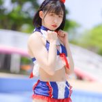 【写真特集 8枚】CALL MY NAME・椿あい子、リボンが可愛らしいトリコロール水着に注目！＜近代麻雀水着祭2022＞