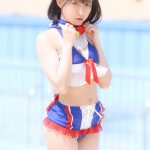 【写真特集 8枚】CALL MY NAME・椿あい子、リボンが可愛らしいトリコロール水着に注目！＜近代麻雀水着祭2022＞