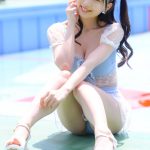 【写真 6枚】てぃあむ・柳川みあ、高めツインテール×無邪気な笑顔でキュン！＜近代麻雀水着祭2022＞