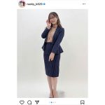 SKE48・鎌田菜月、メガネをかけたスーツ姿のオフショットに「美人秘書だ」「可愛すぎて頭抱えました」と反響！