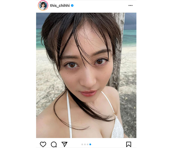 NMB48・川上千尋、瞳に吸い込まれるビキニ姿の至近距離ショット公開