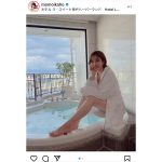 桃衣香帆、ガウンから美脚のぞかせた無防備ショット公開！