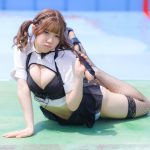【写真特集 9枚】81moment・愛白かなた、肌見せ制服風コスチュームをセクシーに披露！＜近代麻雀水着祭2022＞