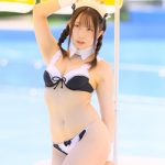 【写真特集 11枚】コスプレイヤー・大河もも、メイドビキニでもちもちボディをセクシーに披露！＜近代麻雀水着祭2022＞