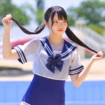 【写真特集 7枚】橋本れな（RUN WiTH YOU）、セーラー服×スクール水着のフェチコスで釘付け！＜近代麻雀水着祭2022＞