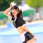 【写真特集 7枚】橋本りりあ（イノセントリリー）、猫耳がキュートなメイド風ビキニ衣装を披露！＜近代麻雀水着祭2022＞