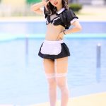 【写真特集 7枚】橋本りりあ（イノセントリリー）、猫耳がキュートなメイド風ビキニ衣装を披露！＜近代麻雀水着祭2022＞