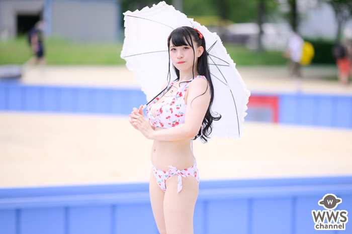 【写真 4枚】拍羽想（MELT）、チェリー柄のビキニ姿で振り向きショット！＜近代麻雀水着祭2022＞