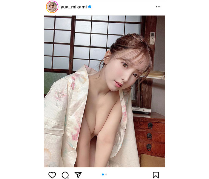 三上悠亜「七夕なので」、美谷間を大胆露出したセクシー織姫ショットに歓喜の声！