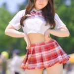 【写真特集 9枚】南いるか（ワンスアチャンス）、制服×白レースタイツで魅せる絶対領域！＜近代麻雀水着祭2022＞