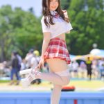 【写真特集 9枚】南いるか（ワンスアチャンス）、制服×白レースタイツで魅せる絶対領域！＜近代麻雀水着祭2022＞