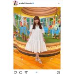 中川翔子、まるで人形のような白ワンピースコーデ披露！