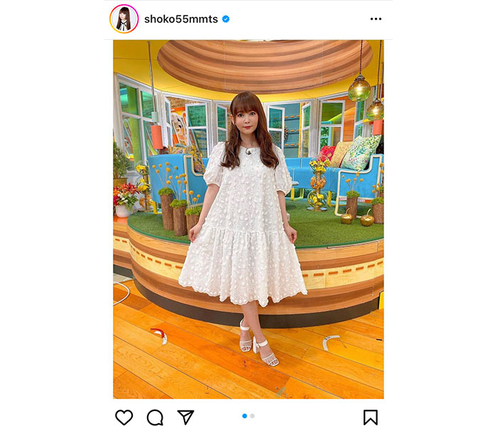 中川翔子、まるで人形のような白ワンピースコーデ披露！