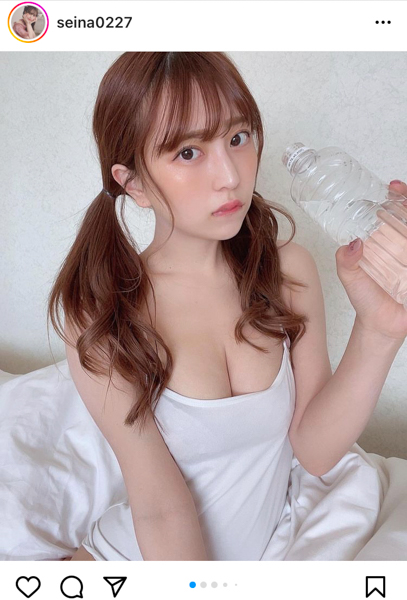 竹内星菜、水を飲みこぼすセクシーなサービスショットで悩殺！